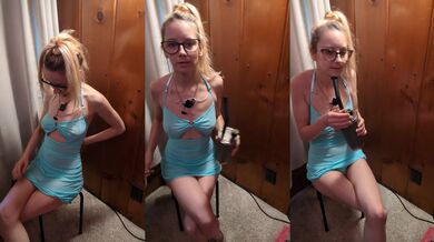 Smoking In Sexy New Teal Lingerie Set