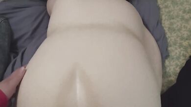 This ass is a Masterpiece. 50% and 20% slow motion cumshot on fat ass