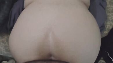 This ass is a Masterpiece. 50% and 20% slow motion cumshot on fat ass