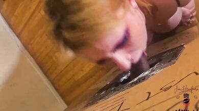 POV Goth Girl Blowing Gloryhole Cock