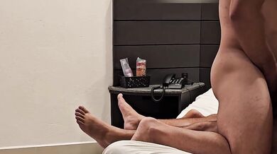 cuckolded husband sucking the lover's dick