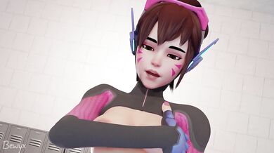 Dva's Big Ass Pounded in a Steamy Shower