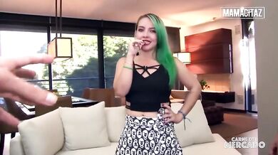 Punk Rock Latina Kathy Violeta Gets Destroed Hardcore with Condom Pounding