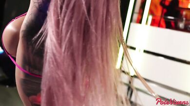 Pole Vixens Inferno Lacey Jayne Porn POV Big Tits Blonde Tattooed Stripper Makes Client Cum