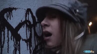 Daddy's brutal fuck in the seediest ghetto where the 18 year old takes huge public loads