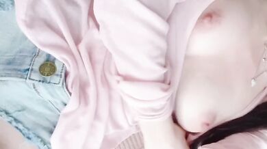 Play with me Asian solo girl destroys tight shaved pussy with dildo