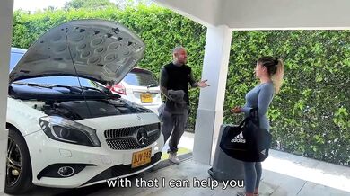 Big Ass Latina Gets Fucked Hard in Car Wash Blowjob Lust