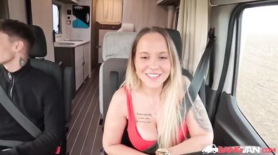 Jennifer Mendez gets her lonely pussy stuffed in a bumpin camper van by Tommy Wood