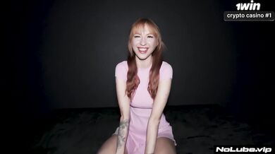 Redhead petite teen rides him to ecstasy with hard rough fuck and loud moaning