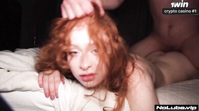 redhead gets destroyed by hardcore rough sex first time