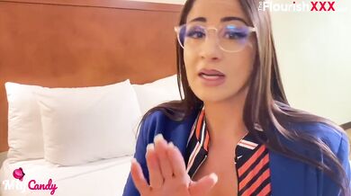 Miss Raquel the Real Estate Agent gets BBC big ass blowjob and squirt