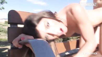 Julia Roca Gets Destroyed Outside Rough Doggy Wild Facial Cum Facial