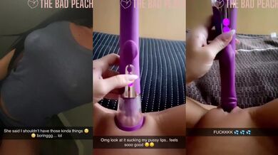 I found stepmom’s vibrator and squirted all over her bed on Snapchat