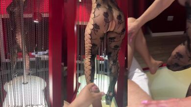 Dancer turned cowgirl riding client's long hard cock in motel