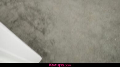 Caught masturbating landlord forces Remi Raw to suck and ride his big cock