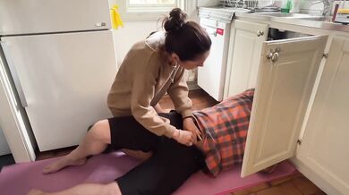 Milf wife gets plumber's thick pipe while fixing sink