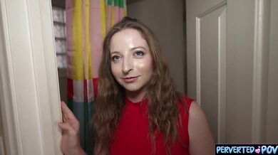 Strangers fuck at a house party full bush curvy redhead creampie