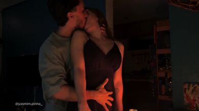 Intense and passionate romantic sex from a real couple ends with a creampie