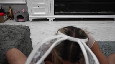 Slutty Teen Easter Bunny and Earns a MASSIVE FACIAL!!!