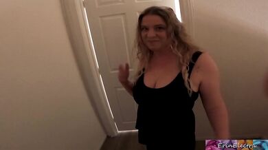 Stepbrother fucks stepsister's lesbian girlfriend