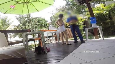 Hot wife Thay Ksada fucking with the water delivery man - with English subtitles