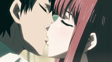 Big boobed redhead gets creampie fucked by her boss doggy style