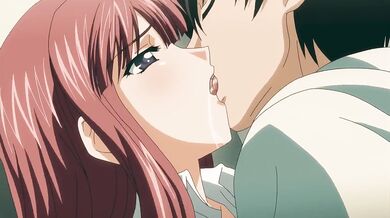 Big boobed redhead gets creampie fucked by her boss doggy style