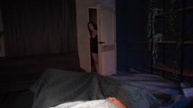 Gorgeous stepsister shares bed with her hot stepbrother on a cold night