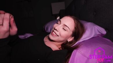 Little Step Sis Shares Her Bed And Gets Fucked Raw POV