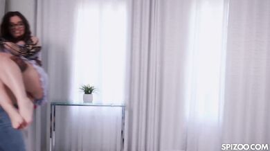 Busty Beauty Leana gets destroyed by a BBC until her panties are soaked