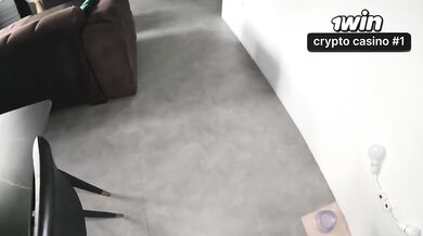 New married neighbor gets fucked raw in the toilet while sucking him deep in heels