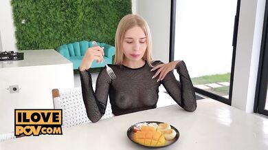 Blonde babe gets fucked POV hard and deep
