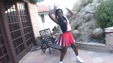 Black stud fucks cheerleader’s tight wet twat raw interracial facial cumshot