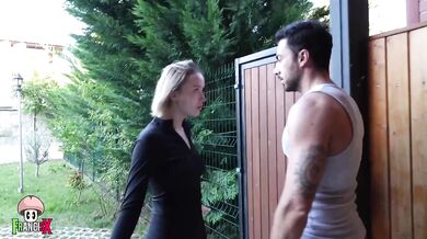 Big titted blonde gets destroyed in outdoor rough sex with deep throat and cumshots