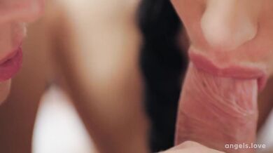 Two hottest girls sharing one lucky guy Kama Oxi Sirena Milano hardcore ffm threesome