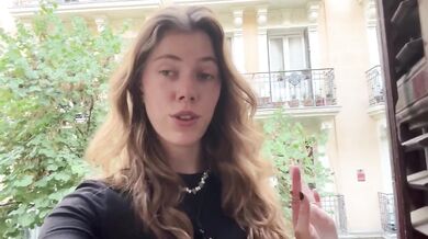 Nomadic Babe Stella Gray Finger fucks herself raw in Madrid shower