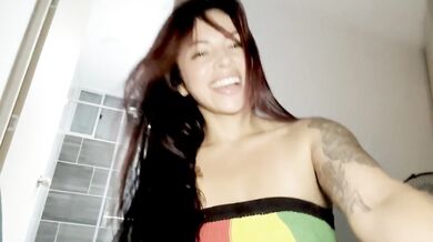 Latina teen gets throat fucked raw eating my ass till she gushes big tits bouncing