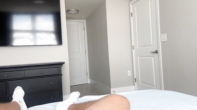Tiny step sis rides her big bro till his balls burst with cum
