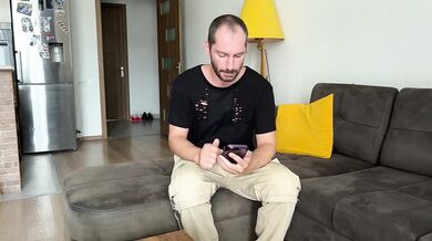 Married couple railed a gigolo guy doggystyle and blasted his face with cum