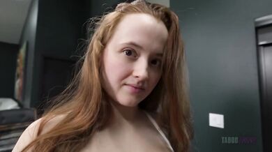 My wife catches me fucking my stepdaughter and her thick redhead body gets me hard again
