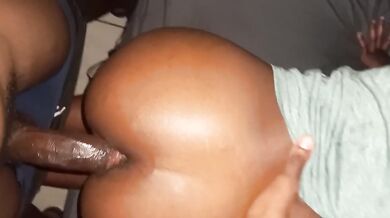 Ebony Petite Teen Gets Her Ass To Pussy Destroyed By A Big Black Dick