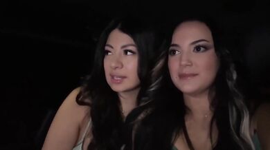 Thick Latinas destroy their uber driver with a 3some after the club