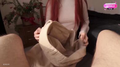 Step Mom Caught Step Son with Morning Boner Helped Him Cum on Her Big Round Ass