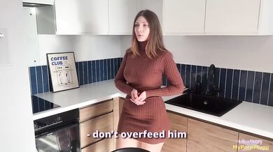 Thirsty neighbor wants my big cock she gets a huge facial cumshot