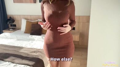 Thirsty neighbor wants my big cock she gets a huge facial cumshot