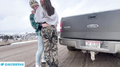 Valentines Truck Sex Special 2024 big dick teen girl deep throat humiliates her cute little ass
