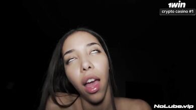 Big fat cock wrecks tiny Asian slut in rough porn POV