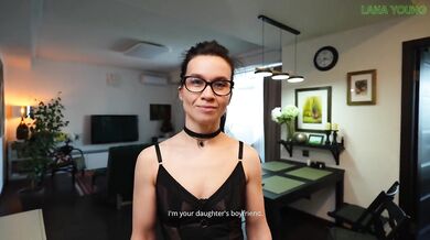 Caught naked by girlfriend's milf mom wants to check my dick deep throat cum on face