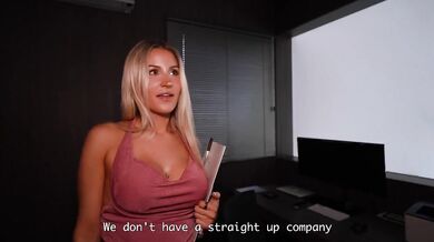 Broke Hooters Girl Fucks Her Way To Desk Job Interview