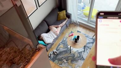Prank victim gets pussy wrecked and cum swallowing while vibrating